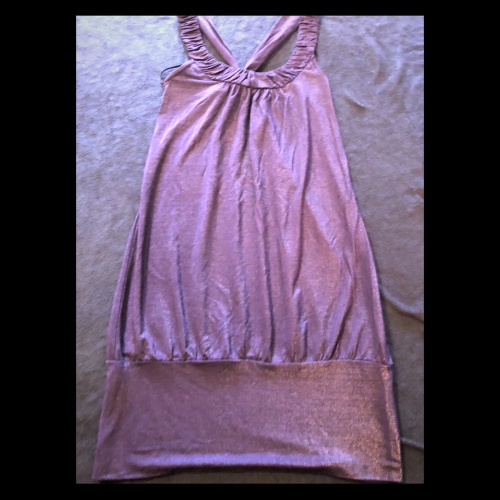 Shiny purple top